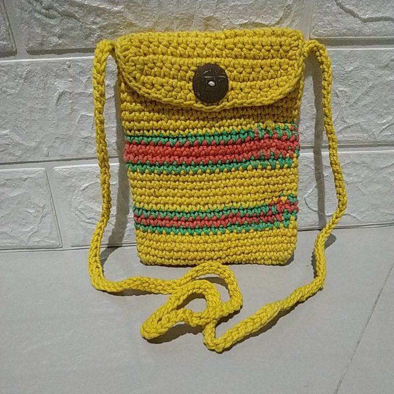 TAS RAJUT HP uk 14x18cm/tas HP rajut murah jogja