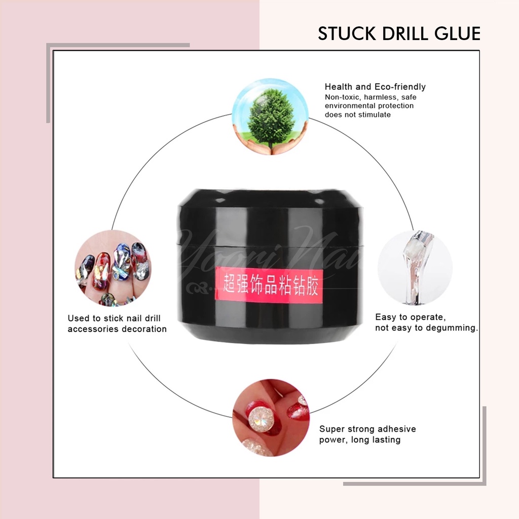 Stuck drill glue nail art lem accessories kuku rhinestones glue rhinestone nail charm glue uv