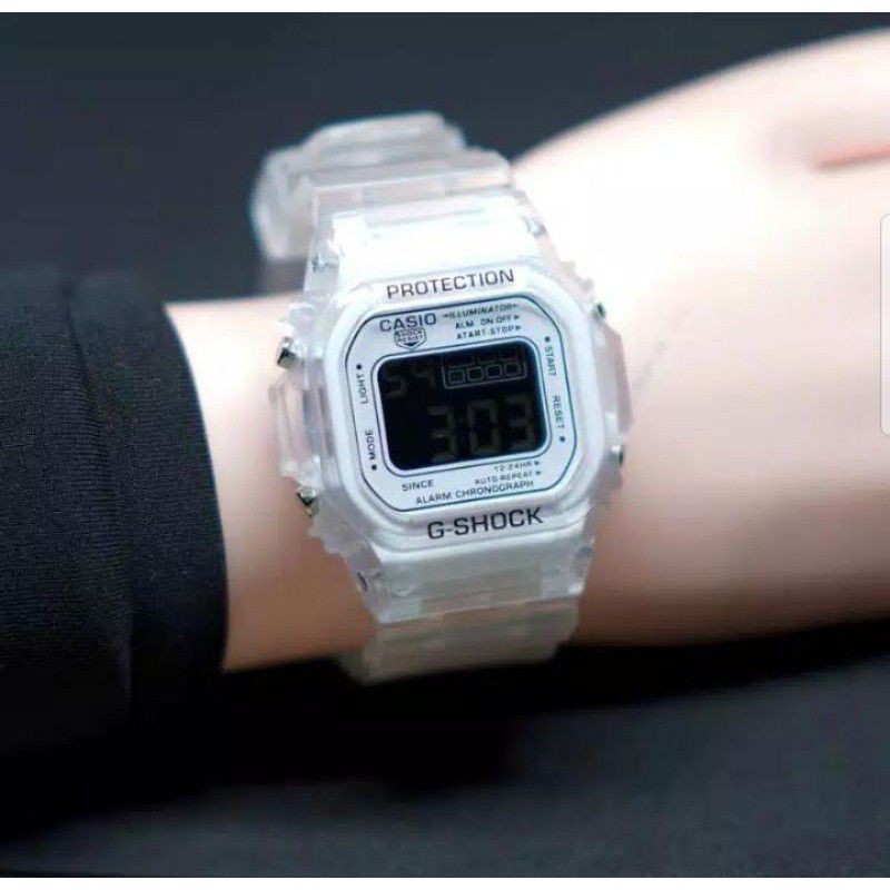 JAM HP BISA WHATSAPP, KALKULATOR DLL-G shock putih