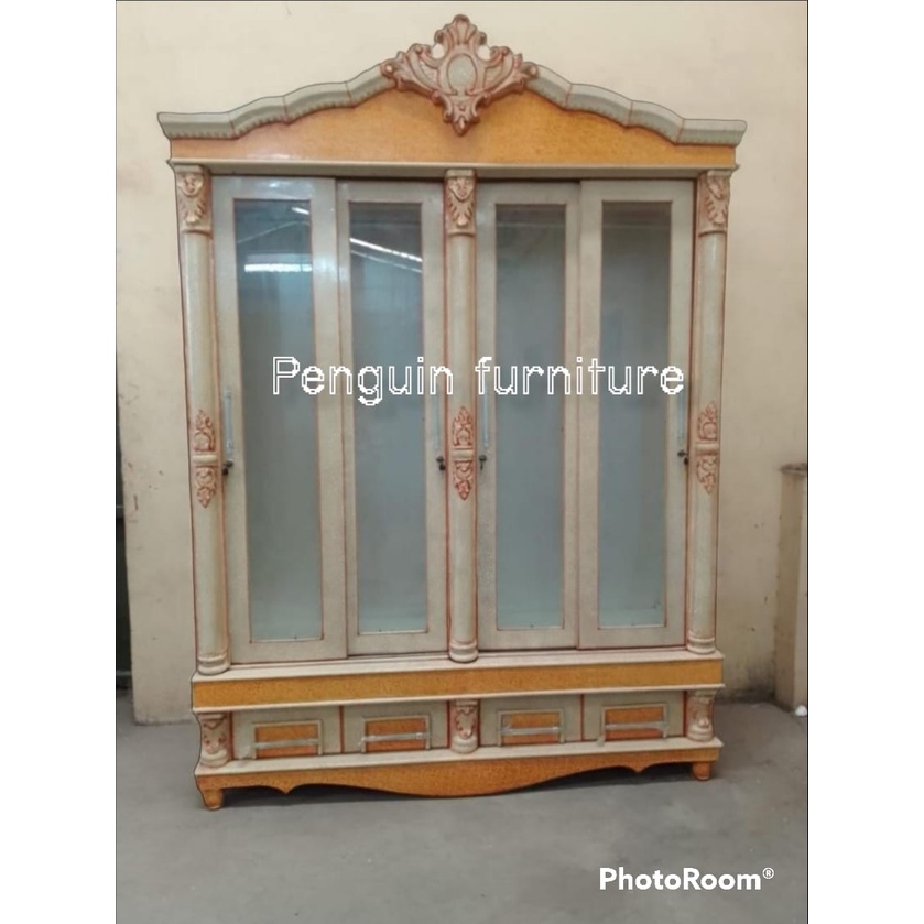 Lemari pajangan/ Lemari hias kaca/ Lemari kayu multiplek