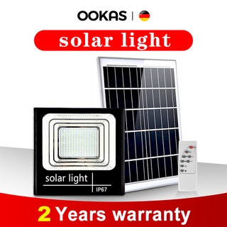 OOKAS lampu surya Garansi 2 tahun Solar Light Lampu LED Luar Ruangan Lampu Sorot Surya Lampu Jalan Tahan Air