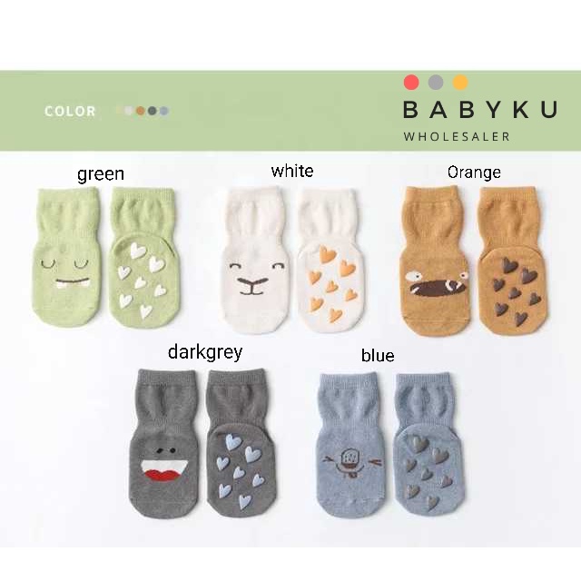 Kaos kaki anak korea lelaki perempuan motif animal lucu