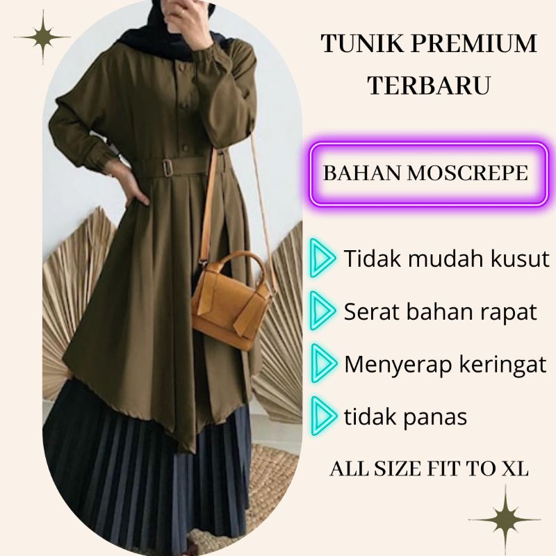 Tunik Amanda Tunik remaja Terbaru 2022 Wanita Murah Polos Kekinian