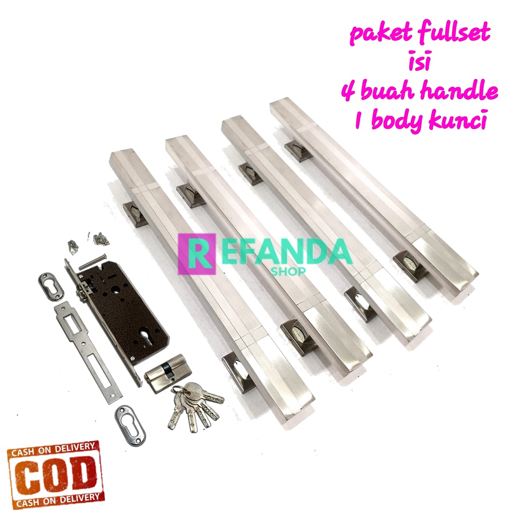 2set tarikan handle pegangan pintu rumah minimalis modern panjang 33cm 45cm dan 60cm bahan stainless