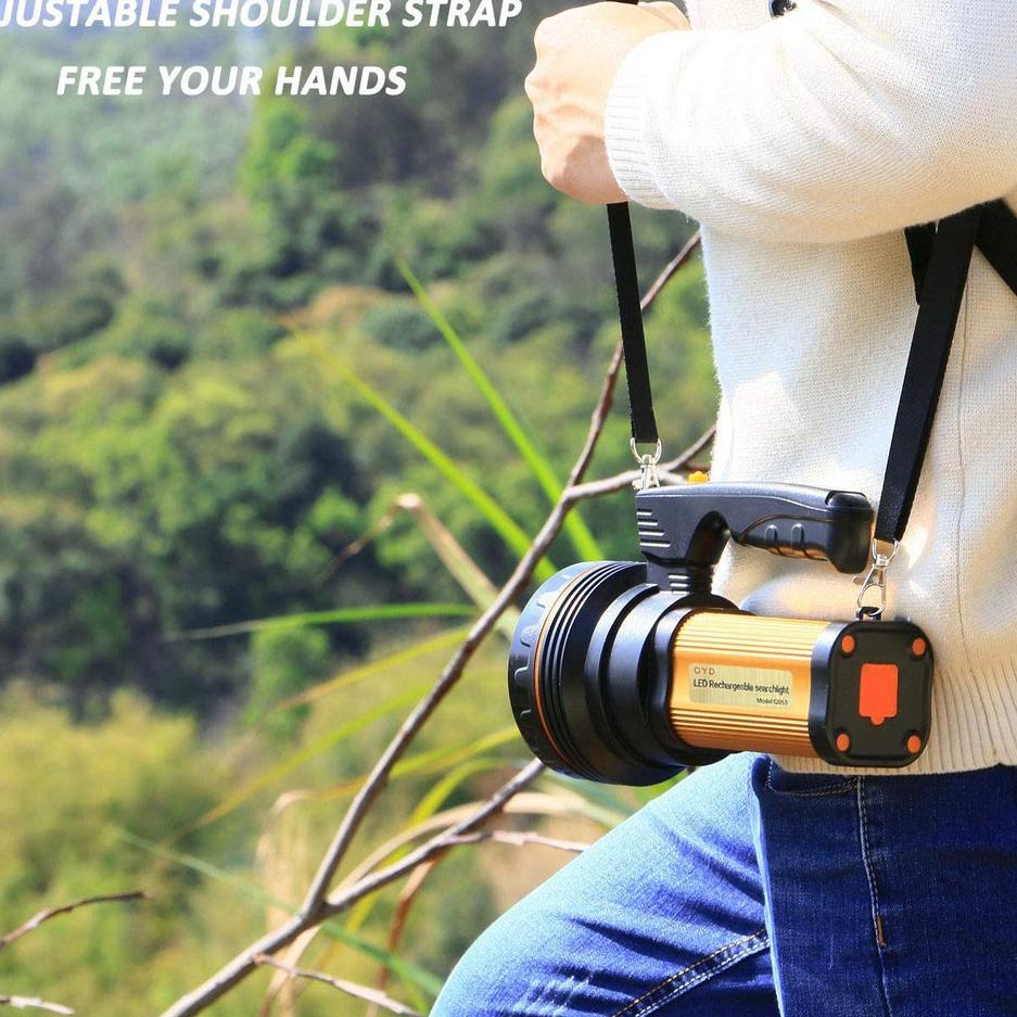 Telah Hadir.. QYD Senter LED Super Terang 45W Tahan air  lampu cas Senter jumbo aoki + Q953