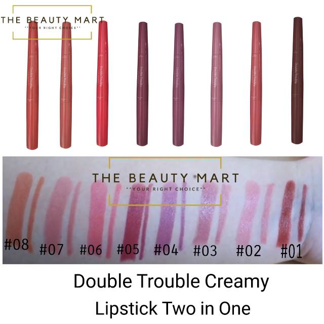 Madame Gie Double Trouble Creamy – MakeUp Lipstick Two In One