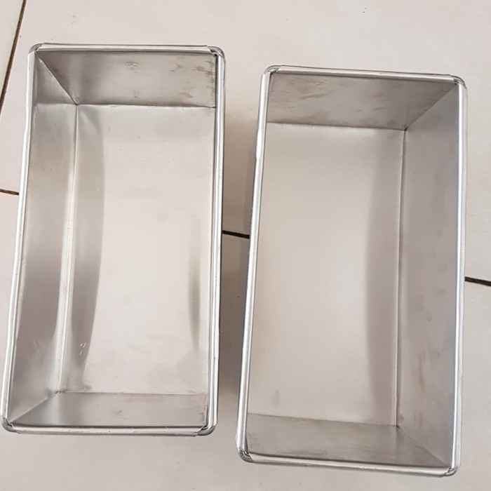 Loyang Brownies 20x10x5 bahan aluminium tebal 8 bagus