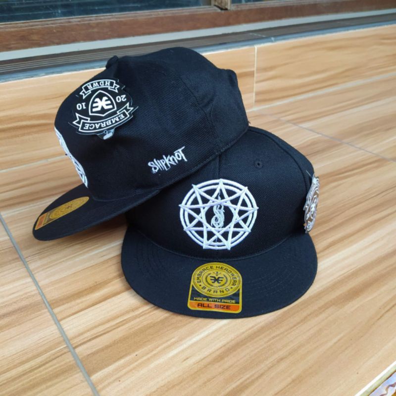 Topi Snapback metal distro pria Bordir Slipknot