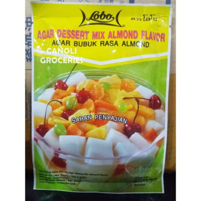 LOBO Agar Desser Mix Almond Flavor / Agar Bubuk Rasa Almond 130 gr