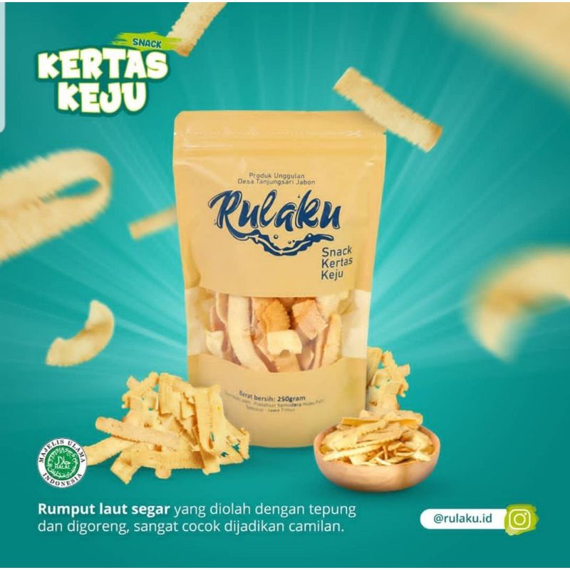 

kertas keju rulaku(rumput lautku)/snack/cemilan rumputlaut/snackrumputlaut/makanan ringan/jajanan