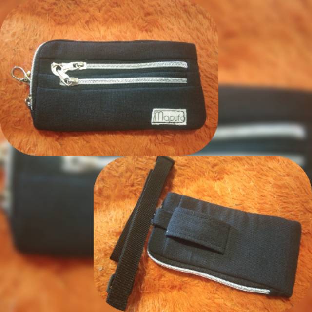 Dompet HP gantung leher 2 sleting