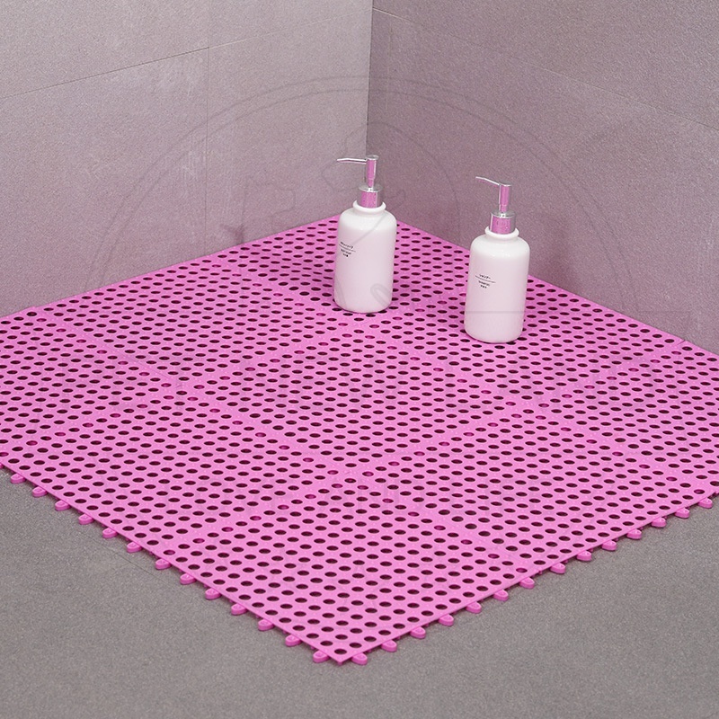 Karpet Alas Kandang Hewan kelinci Hamster Karpet Karet Interlock Anti Slip Footrest Kelinci Persediaan Hewan Peliharaan-pink