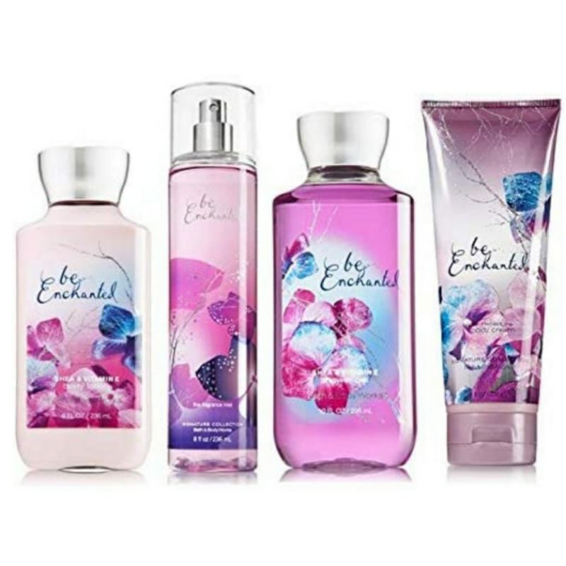 BATH &amp; BODY WORKS BBW BE ENCHANTED SERIES MIST LOTION SHOWER GEL BODY CREAM HAND CREAM SHOWER GEL BODY CREAM LOTION MIST WASH WALLFLOWER ROOMSPRAY SCENTPORTABLE GENTLE GEL DEEP CLEANSING GENTLE FOAMING CREAMY LUXE