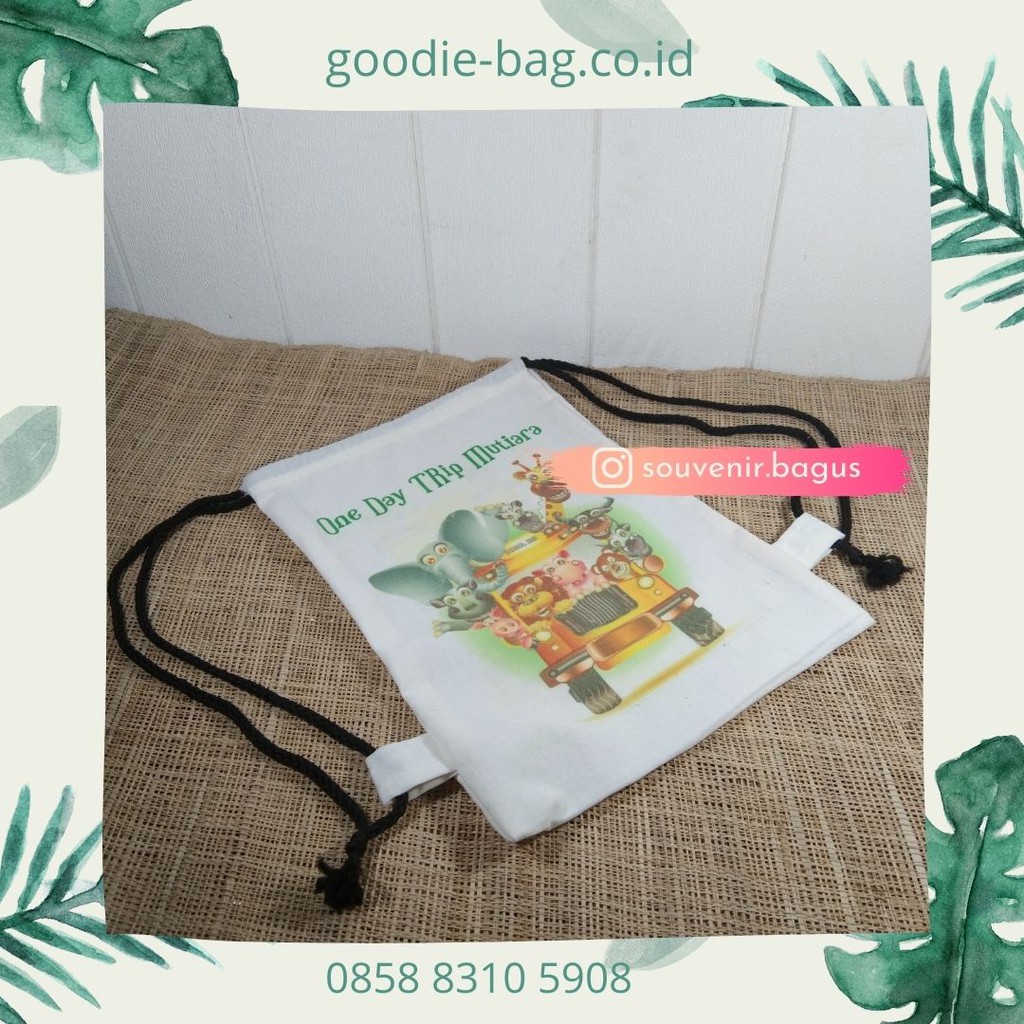 Tas Blacu Serut Backpack Tambah Tali tenteng 30x40cm