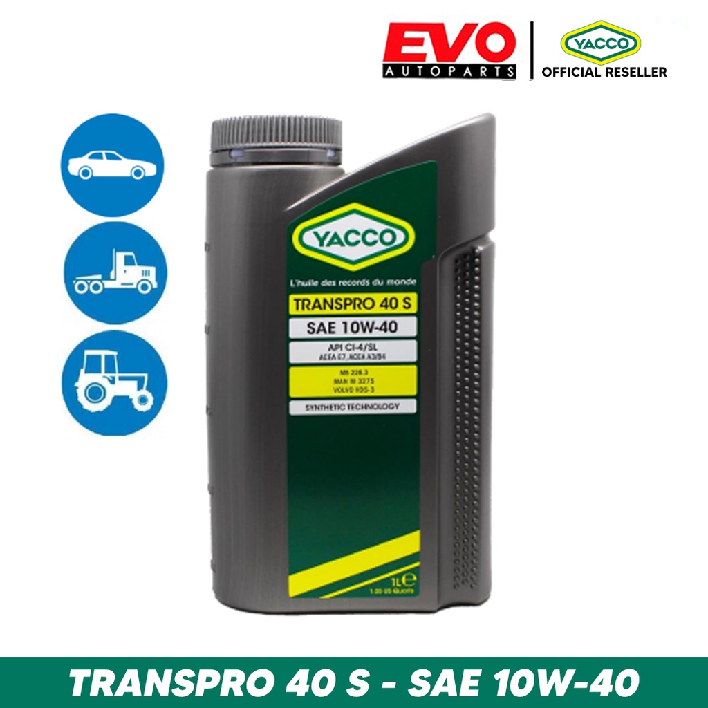 Oli Mesin Mobil Diesel Yacco TRANSPRO 40 S - SAE 10W-40