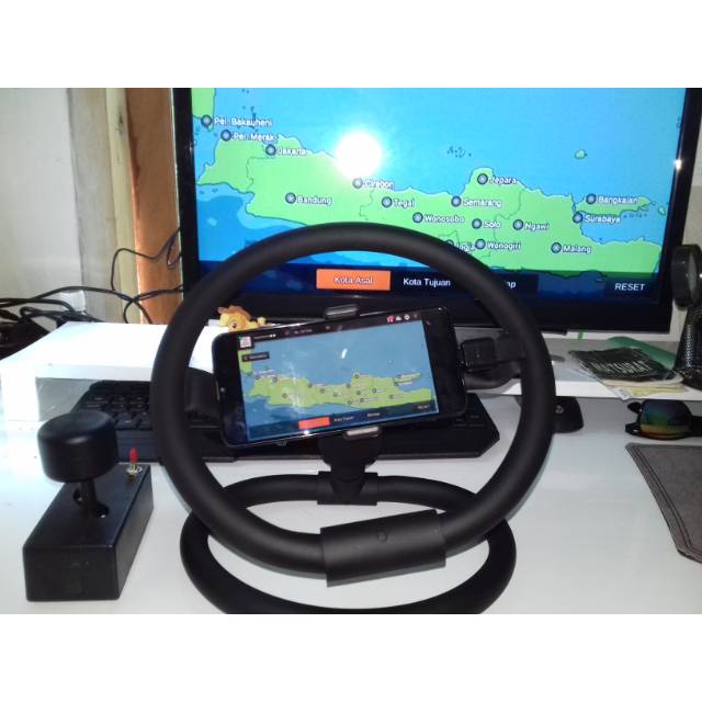 Setir Game Controller Steering Wheel Android Wireless pengganti Gampepad Joystick atau console games
