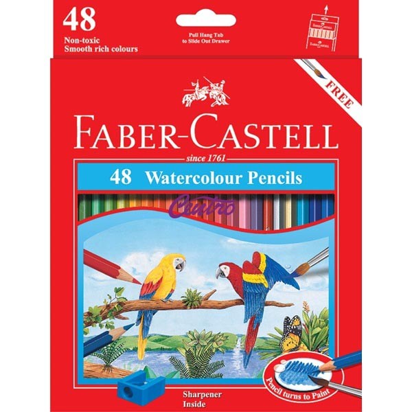 Faber Castell 48 Water Colour Pencil Pensil Warna Cat  Air  