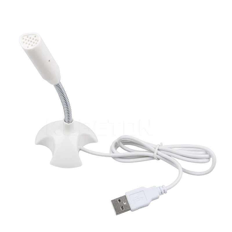 Mic USB Desktop Mini Microphone Stand PC Laptop Mikrofon Komputer Microfon Utk Rekaman Youtuber