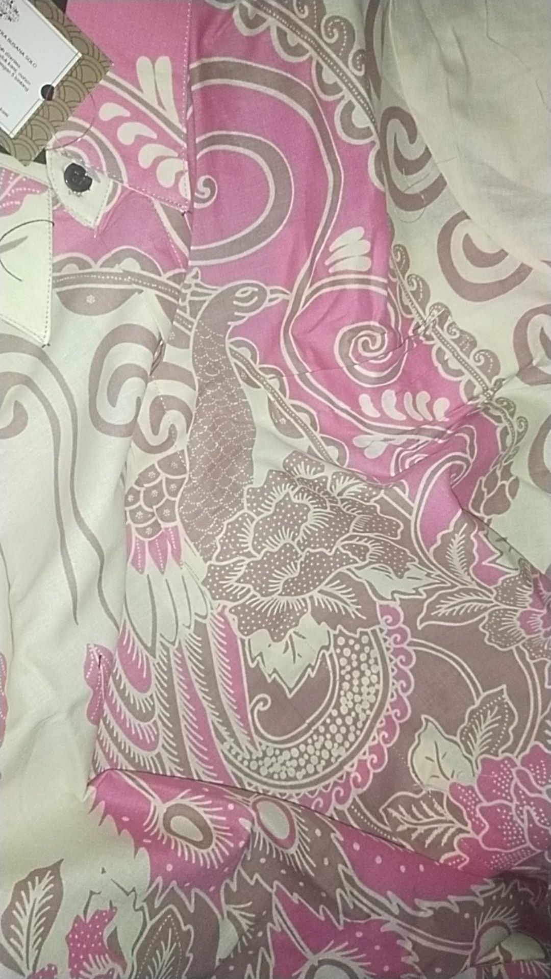 Brajamusti Pink Kemeja Batik Pria Full Furing Bahan Katun Halus Primisima