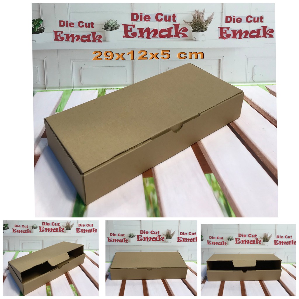 

kardus uk.29x12x5 cm kotak box karton Die Cut