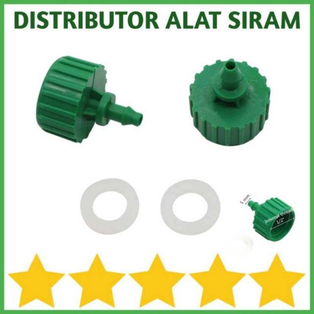 Premium KONEKTOR FEMALE ADAPTER 1/2 INCH DRAT DALAM KE SELANG PE 6 MM 7MM SDD PIPA PVC 1/2" + KARET