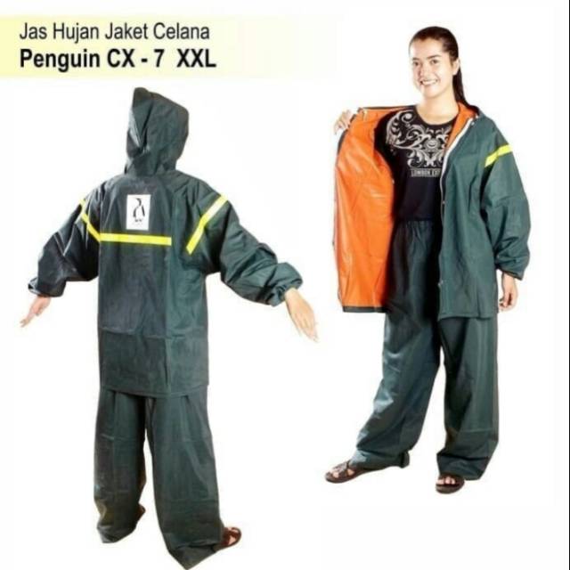 Jas hujan stelan pengin cx7(super tebal XXL) - navy