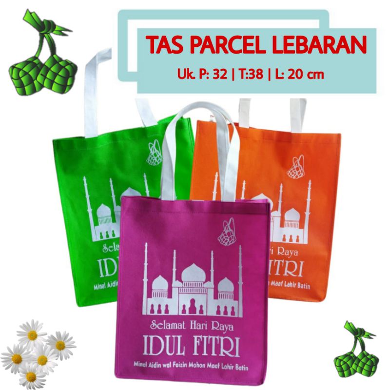 Tas Lebaran / Tas Idul Fitri / Tas Parcel 32x20x38 cm / Tas Jumbo spondbund