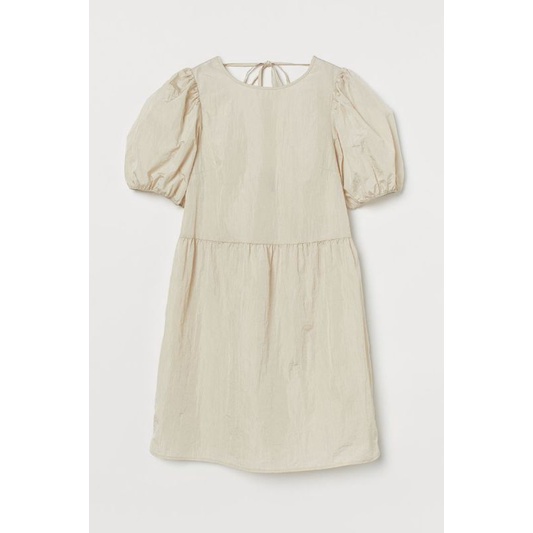 puff dress cream h&m zara uniqlo