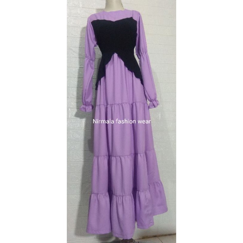 dress Lilac/ gamis syar'i