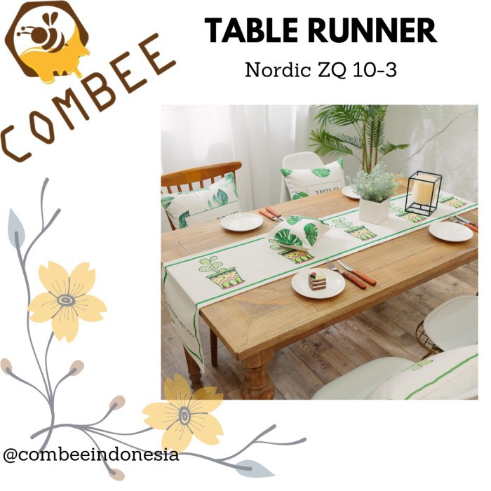 Table Runner / Hiasan Meja / Taplak Meja / Penghias / Aksesoris / Nordic / Cotton - ZQ10