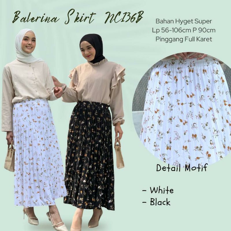 ROK PLISKET MOTIF BUNGA DAILY / ROK PREMIUM WANITA / TERBARU TERLARIS / MOTIF BUNGA DAILY