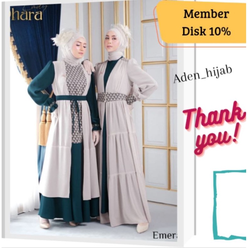 Dress Aden terbaru lady dhara /gamis sultan kekinian Original Aden