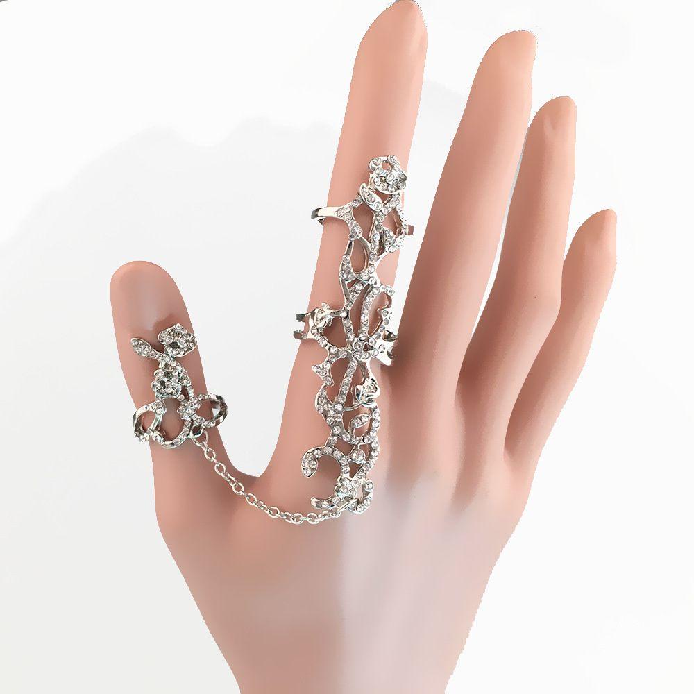 Lily Double Finger Siam Cincin Fashion Hadiah Aksesoris Perhiasan Pesta Pernikahan