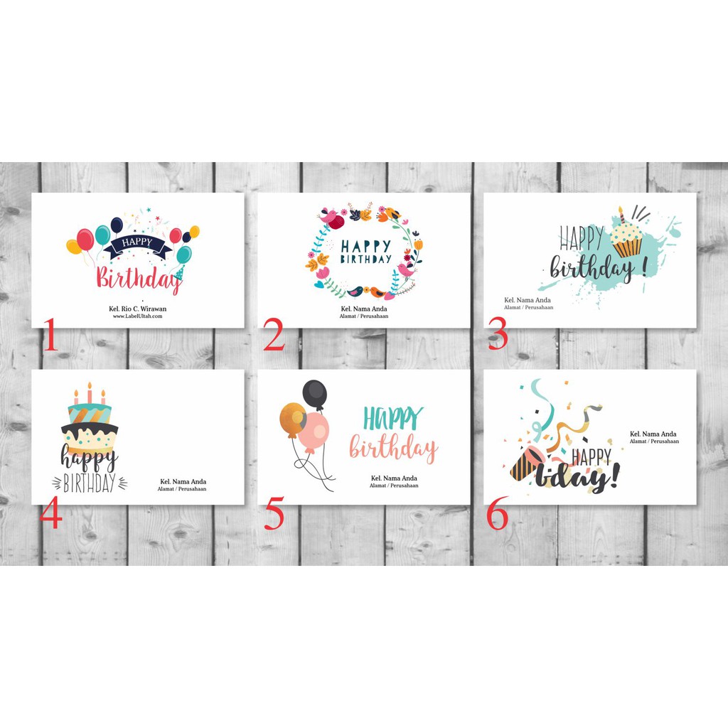

Size S 50pcs Amplop Sumbangan Ulang Tahun / Birthday Custom Nama