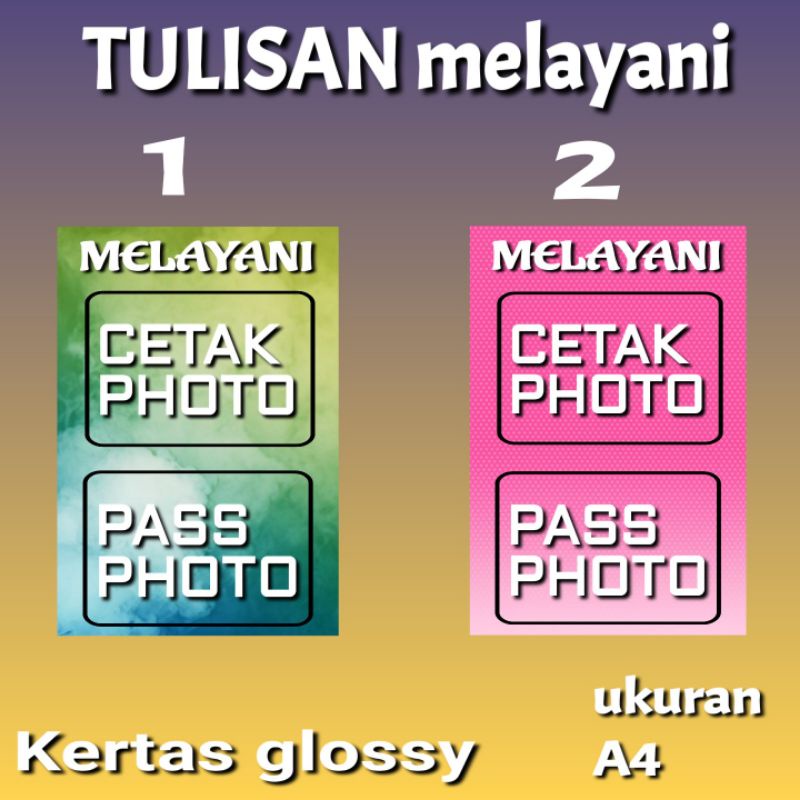 

TULISAN MELAYANI CETAK PHOTO N1