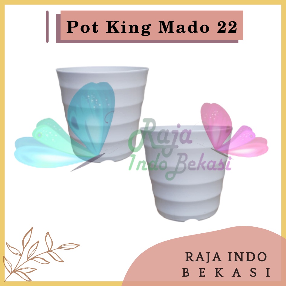 Pot King Mado 22 Putih Da 18 Cm By Garden Of Love Pot Plastik Murah Lucu Mirip Pot Tawon 18 21 Putih