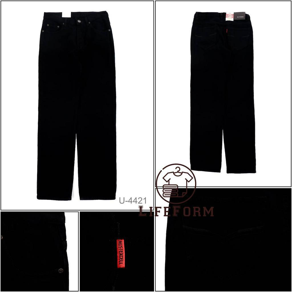 [U4421] Celana Panjang Jeans pria Hitam Must Excell 46-48