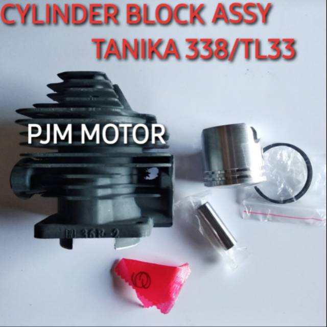 tl33 cylinder Block Assy Blok Komplit Boringan Mesin Potong Rumput  BG330 338 TL33 TL33 pro Turbo Ta