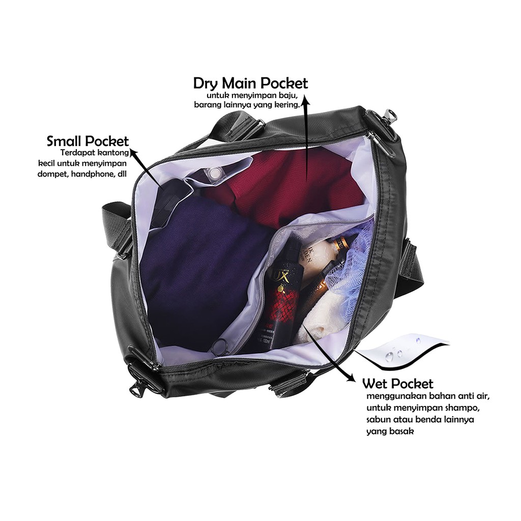 Tas Travel Bag Crossbody Shoulder Portable Bag Sport