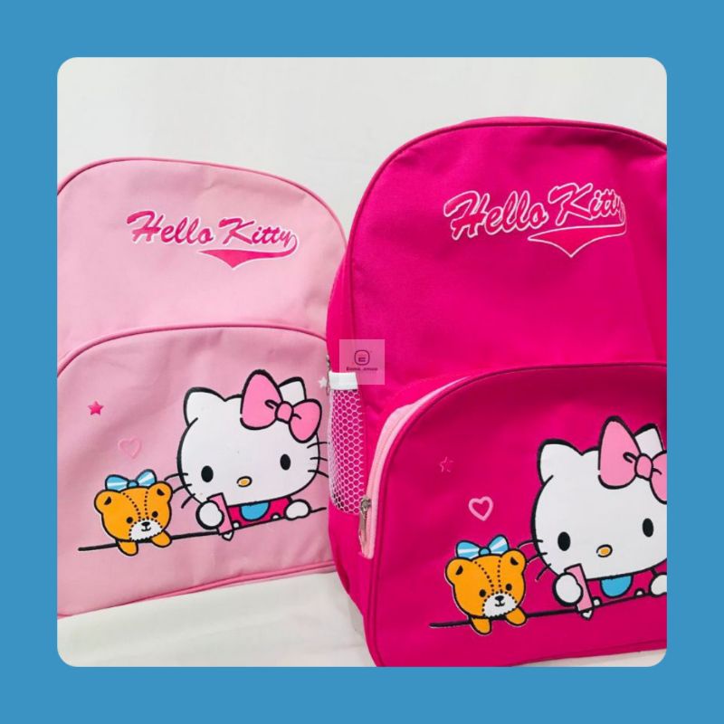 HelloKitty Tas Ransel Sekolah untuk Anak Perempuan PAUD/TK/SD Tas Korea Anak EMOEMO