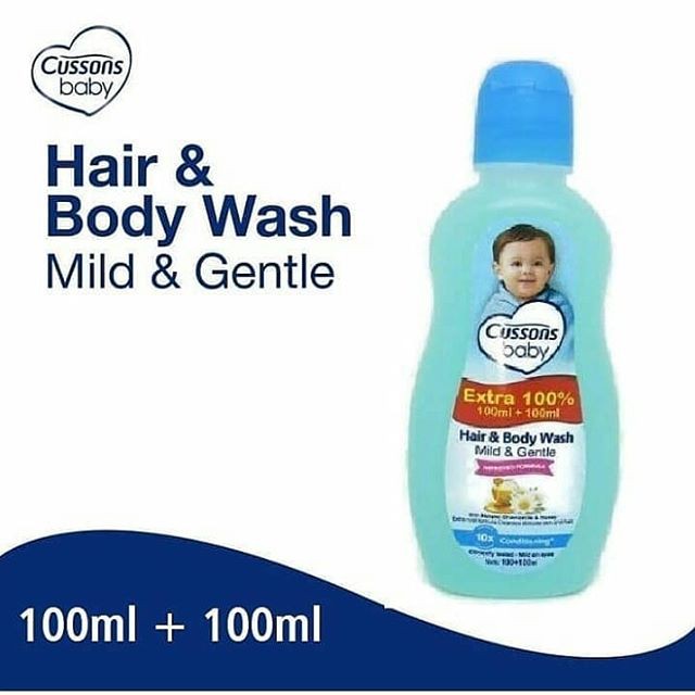 CUSSONS BABY MILD &amp; GENTLE HAIR BODY WASH 100+100ML