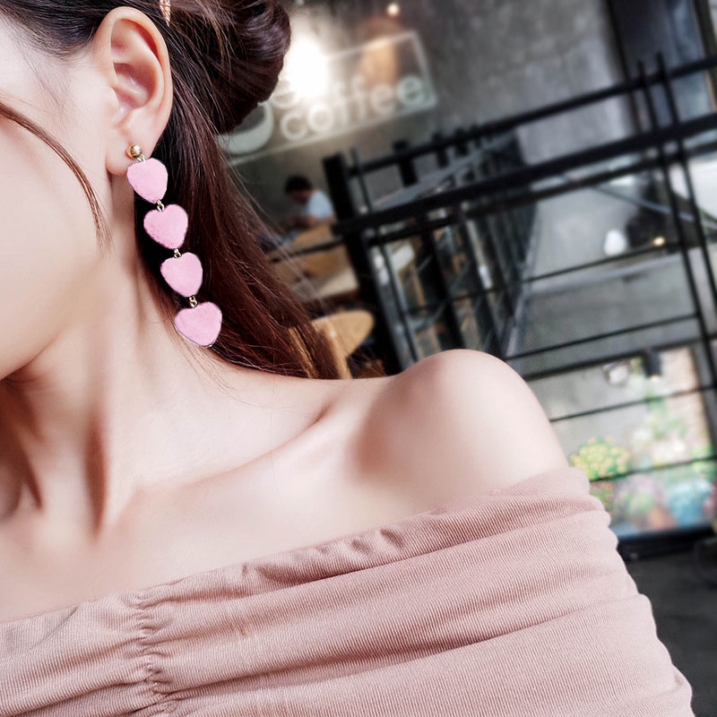 Anting Fashion Wanita Anting Panjang Korea Style Model Love 458