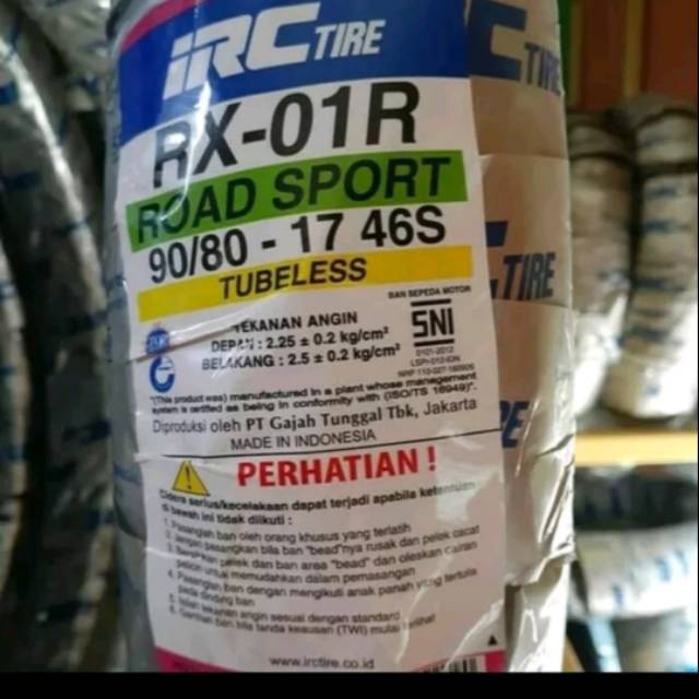 Ban Luar Tubeless 90 80 17 RX01R IRC