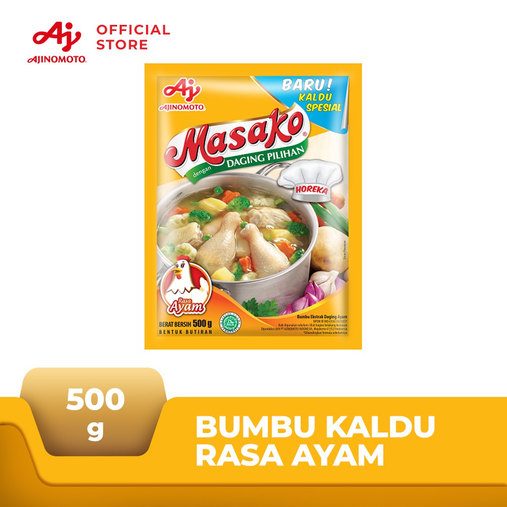 

Masako® Bumbu Kaldu Penyedap Rasa Ayam Kemasan 500g