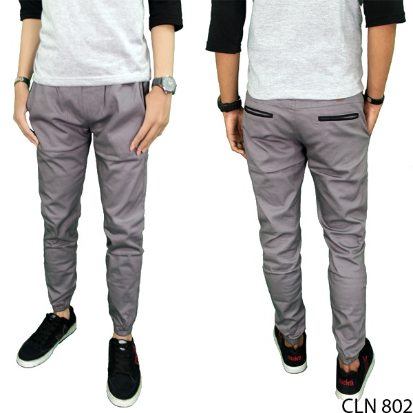 Celana Casual Jogger Pria Keren - Abu - CLN 802