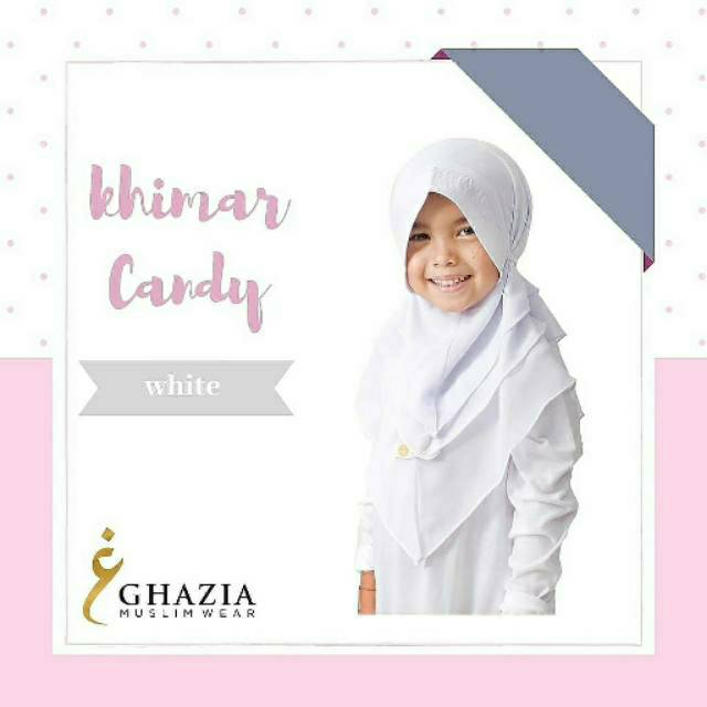 Jilbab Ceruti Anak Tiga Layer Khimar Candy