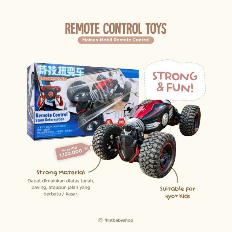 remote control toys car truck mainan mobil remot kontrol stund deformation tanah karet rumput