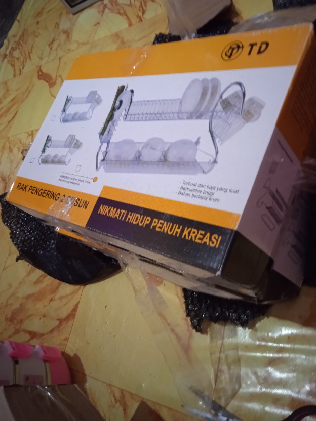 [ Cod ]  Rak Piring Stainless 2 Susun Murah - Rak Peralatan Dapur 2 Tingkat