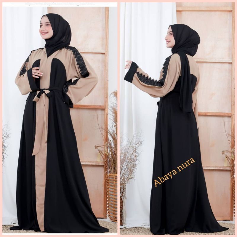 Gallery Exclusive Abaya Hitam Gamis Dubai Nura