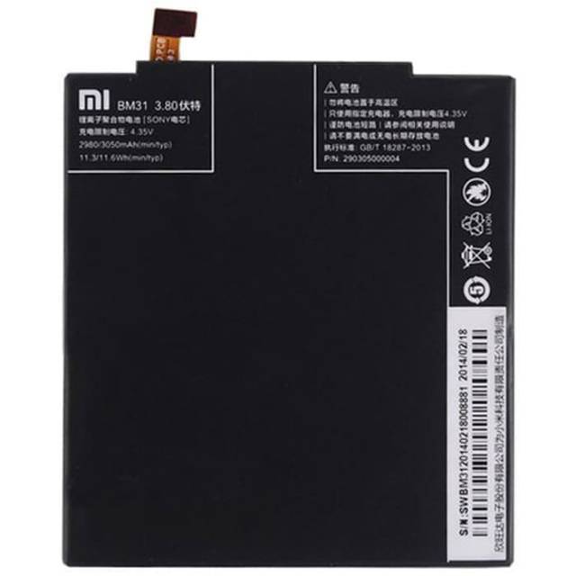 Baterai Batre Xiaomi MI3 / BM-31Original